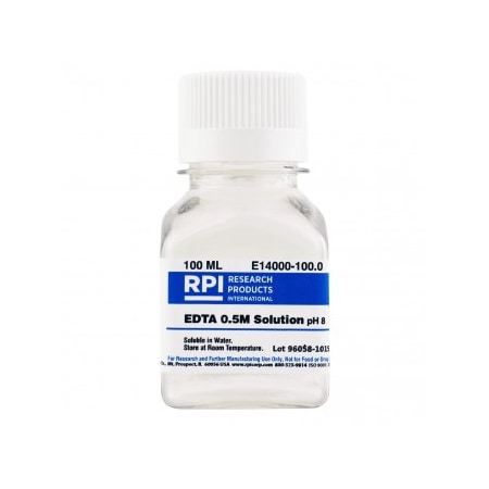 Rpi EDTA 0.5M Solution pH 8.0, 100 ML E14000-100.0